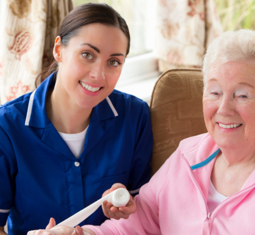 Temporary Staff Happy Nurse at Care Home