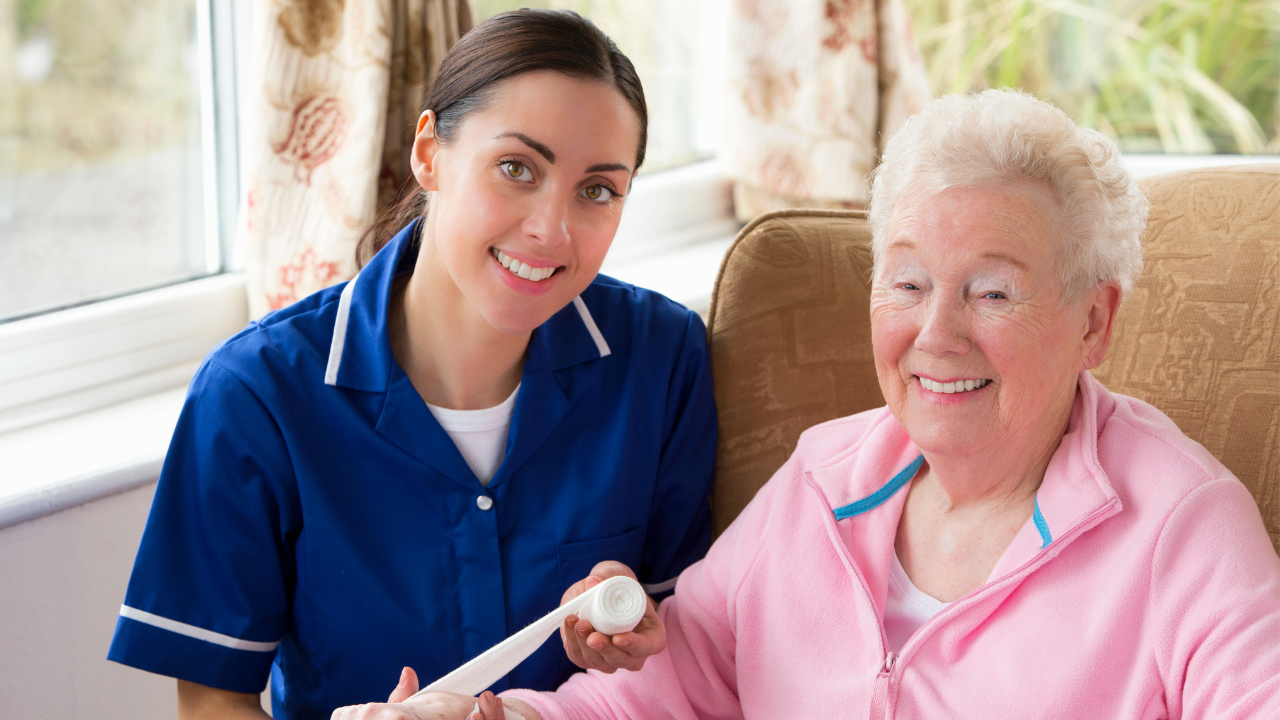 Temporary Staff Happy Nurse at Care Home